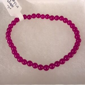 Malaysia Jade Pink Stretch Bracelet